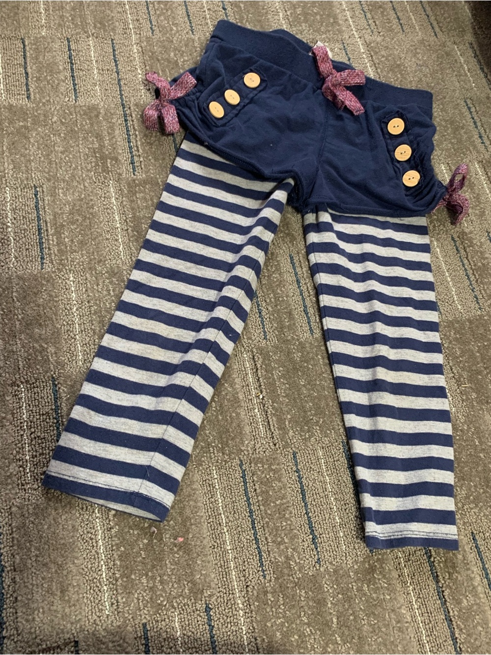 Harajuku Mini for Target Girls Size M 7/8 Striped Layered Shorts Leggings Combo